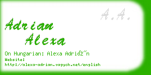 adrian alexa business card